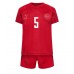 Danmark Joakim Maehle #5 Hjemme Trøje Børn VM 2022 Kortærmet (+ Korte bukser)